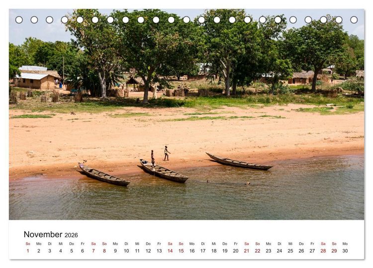 Produktbild: Eine Reise durch Ghana (Tischkalender 2026 DIN A5 quer), CALVENDO Monatskalender