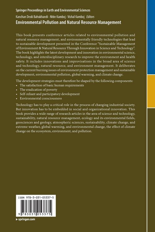 Produktbild: Environmental Pollution and Natural Resource Management