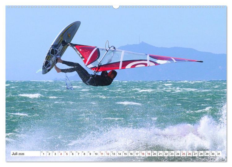 Produktbild: Funsport Windsurfen (hochwertiger Premium Wandkalender 2026 DIN A2 quer), Kunstdruck in Hochglanz