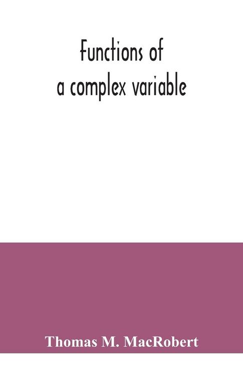 Produktbild: Functions of a complex variable