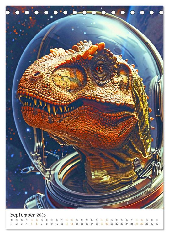 Produktbild: Tyrannosaurus Rex - Kleine Arme, gro&szlig;e Abenteuer (Tischkalender 2026 DIN A5 hoch), CALVENDO Monatskalender