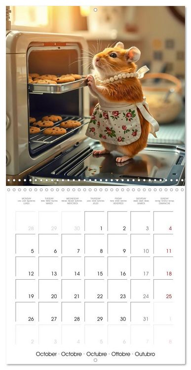 Produktbild: Hamster housekeeping - little paws and big Jobs (Wall Calendar 2026 12 &times; 12 Inch) CALVENDO 12 Month Wall Calendar