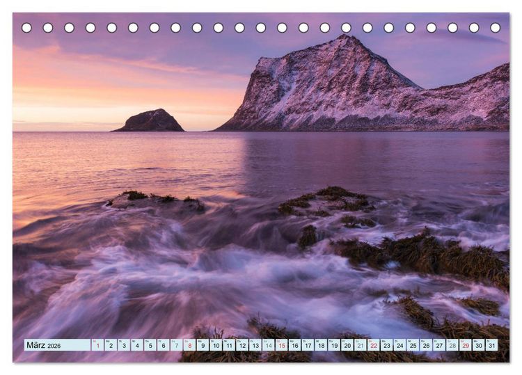 Produktbild: Norwegens Lofoten (Tischkalender 2026 DIN A5 quer), CALVENDO Monatskalender