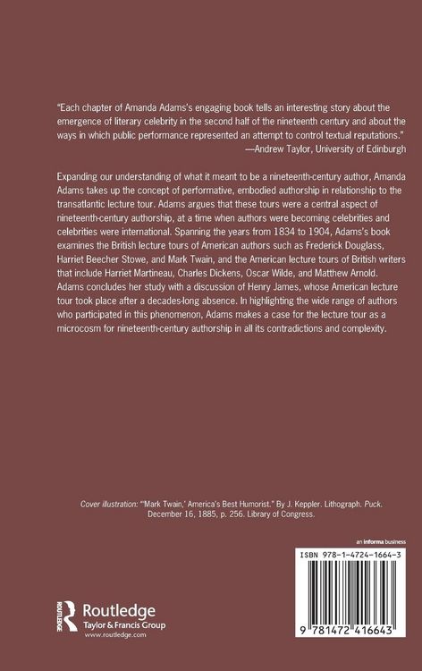 Produktbild: Performing Authorship in the Nineteenth-Century Transatlantic Lecture Tour