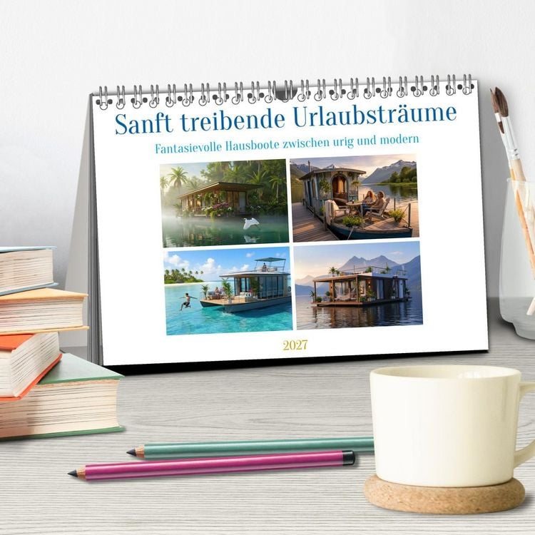 Produktbild: Sanft treibende Urlaubstr&auml;ume (Tischkalender 2027 DIN A5 quer), CALVENDO Monatskalender