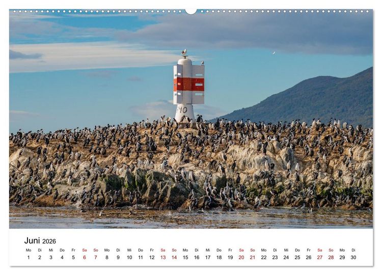 Produktbild: Patagonien, Tierra del Fuego: Am Rand der Welt (hochwertiger Premium Wandkalender 2026 DIN A2 quer), Kunstdruck in Hochglanz