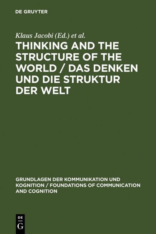 Produktbild: Thinking and the Structure of the World / Das Denken und die Struktur der Welt