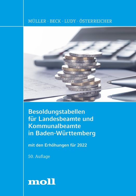 Produktbild: Besoldungstabellen f&uuml;r Landesbeamte und Kommunalbeamte in Baden-W&uuml;rttemberg