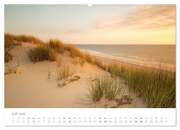 Produktbild: Sylter Lichtstimmungen (Wandkalender 2026 DIN A2 quer), CALVENDO Monatskalender