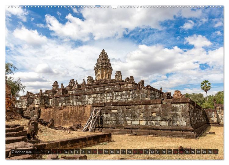 Produktbild: Angkor - Die Tempel der Khmer (hochwertiger Premium Wandkalender 2026 DIN A2 quer), Kunstdruck in Hochglanz