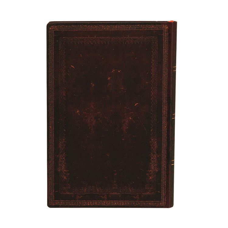 Produktbild: Softcover Notizbuch Schwarzes Marokkoleder Schlicht, Mini, Liniert