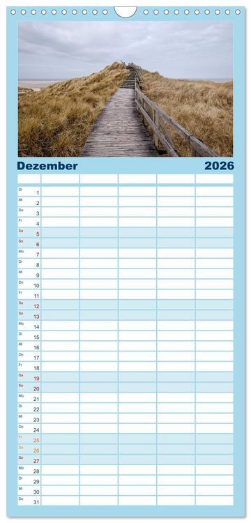 Produktbild: Familienplaner 2026 - Amrum: Natur und Freiheit mit 5 Spalten (Wandkalender, 21 x 45 cm) CALVENDO