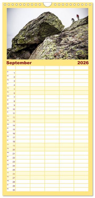 Produktbild: Familienplaner 2026 - Mountain Bike 2026 by Stef. Cand&eacute; mit 5 Spalten (Wandkalender, 21 x 45 cm) CALVENDO