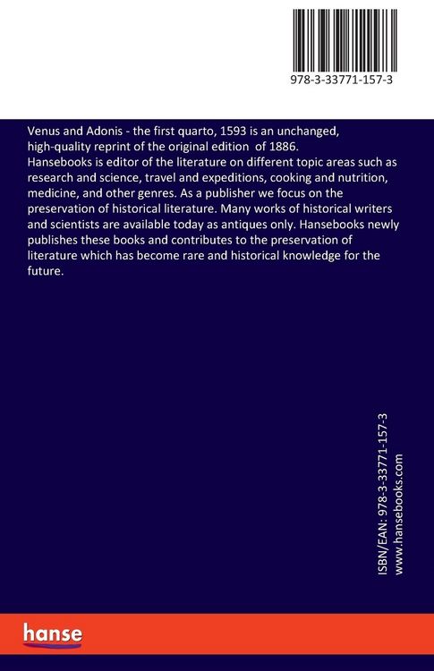 Produktbild: Venus and Adonis