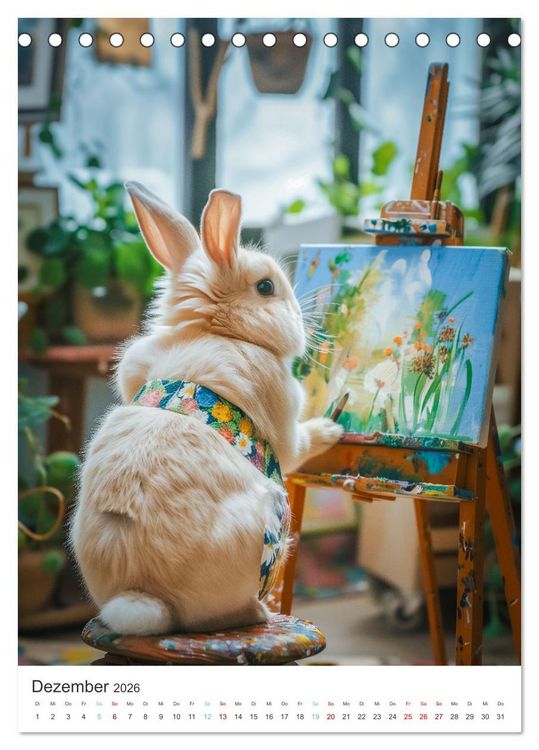 Produktbild: Was macht der Osterhase in seiner Freizeit (Tischkalender 2026 DIN A5 hoch), CALVENDO Monatskalender