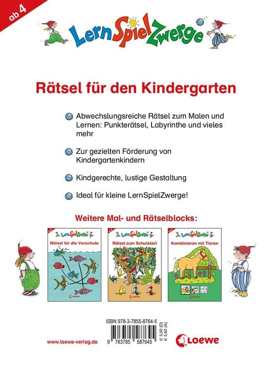 Produktbild: LernSpielZwerge - R&auml;tsel f&uuml;r den Kindergarten