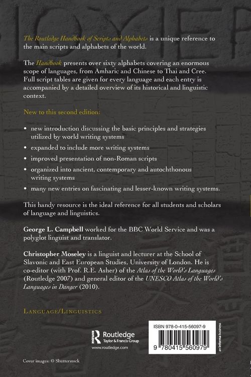 Produktbild: The Routledge Handbook of Scripts and Alphabets