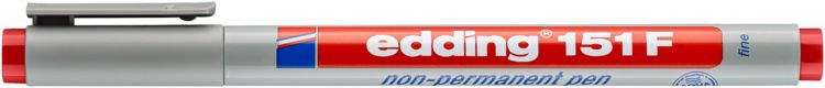 Produktbild: Non-permanent Pen edding 151 F, 0,6 mm, rot
