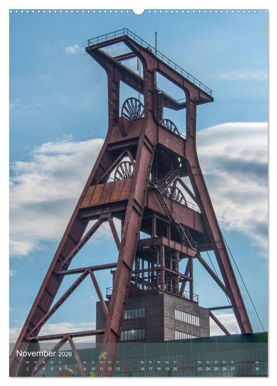 Produktbild: F&ouml;rdert&uuml;rme im Ruhrgebiet - Skulpturen der Vergangenheit (Wandkalender 2026 DIN A2 hoch), CALVENDO Monatskalender