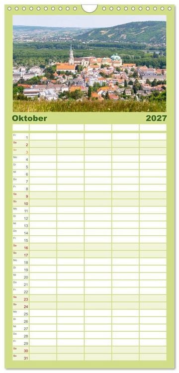 Produktbild: Familienplaner 2027 - Das Weinviertel im wundersch&ouml;nen Nieder&ouml;sterreich. mit 5 Spalten (Wandkalender, 21 x 45 cm) CALVENDO