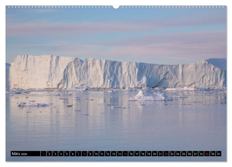 Produktbild: Ilulissat Eisfjord, Gr&ouml;nland. EIS - FORM UND LICHT (Wandkalender 2026 DIN A2 quer), CALVENDO Monatskalender