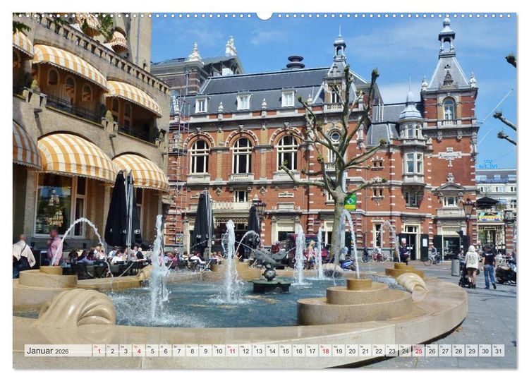 Produktbild: Amsterdam (Wandkalender 2026 DIN A2 quer), CALVENDO Monatskalender