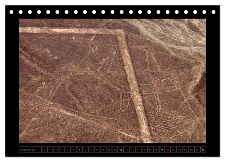 Produktbild: Die NAZCA Linien - Geheimnisvolle Figuren (Tischkalender 2026 DIN A5 quer), CALVENDO Monatskalender