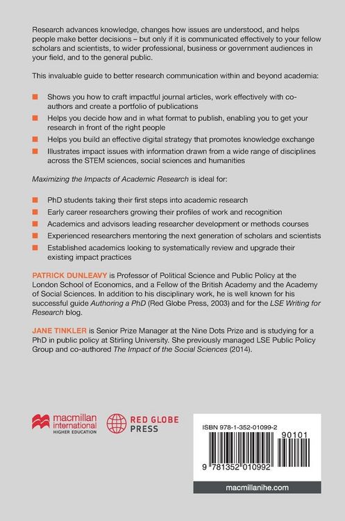 Produktbild: Maximizing the Impacts of Academic Research