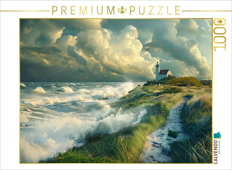 Produktbild: CALVENDO Puzzle Ein Motiv aus dem Kalender "Sturmwarnung an der K&uuml;ste" | 1000 Teile Lege-Gr&ouml;&szlig;e 64x48cm Foto-Puzzle f&uuml;r gl&uuml;ckliche Stunden