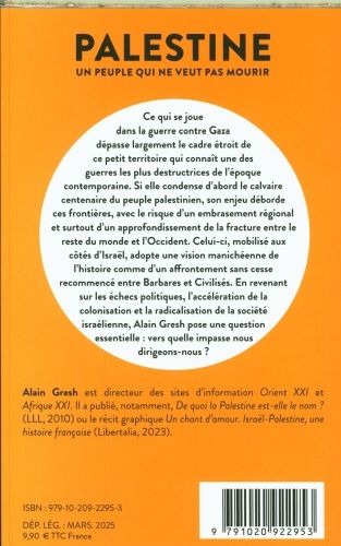 Produktbild: Palestine, un peuple qui ne veut pas mourir