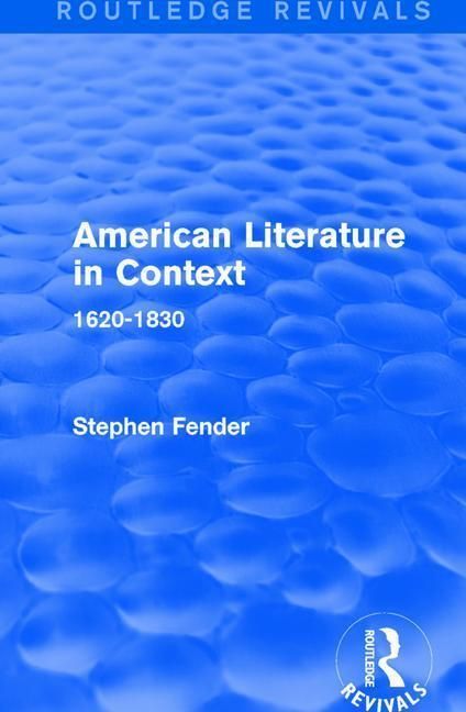 Produktbild: Fender, S: American Literature in Context