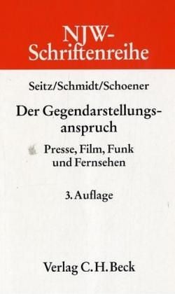 Produktbild: Der Gegendarstellungsanspruch in Presse, Film, Funk und Fernsehen