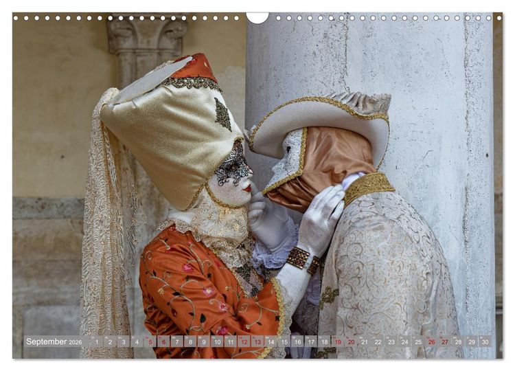 Produktbild: neunziggrad I photoart: der karneval von venedig (Wandkalender 2026 DIN A3 quer), CALVENDO Monatskalender