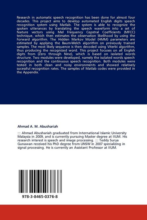 Produktbild: Speech Recognition System using MATLAB