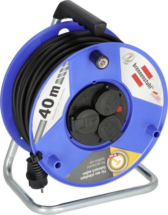 Produktbild: Brennenstuhl 9123020540 Kabeltrommel 40m Schwarz Schutzkontakt-Stecker