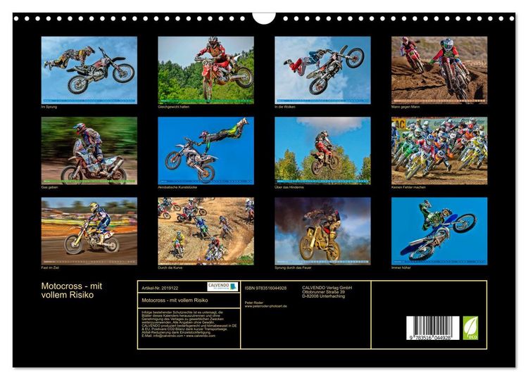 Produktbild: Motocross - mit vollem Risiko (Wandkalender 2026 DIN A3 quer), CALVENDO Monatskalender