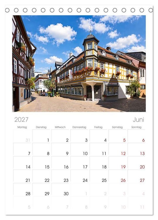 Produktbild: Tischplaner 2027 - Idstein und seine Fachwerkh&auml;user (A5 Tischkalender zum Aufstellen) CALVENDO