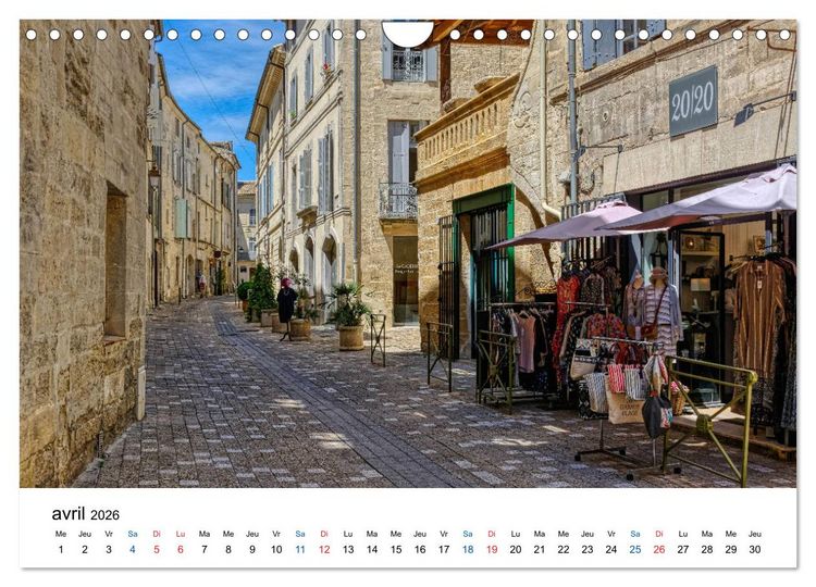 Produktbild: Uz&egrave;s - charmante petite ville du Gard (Calendrier mural 2026 DIN A4 vertical), CALVENDO calendrier mensuel
