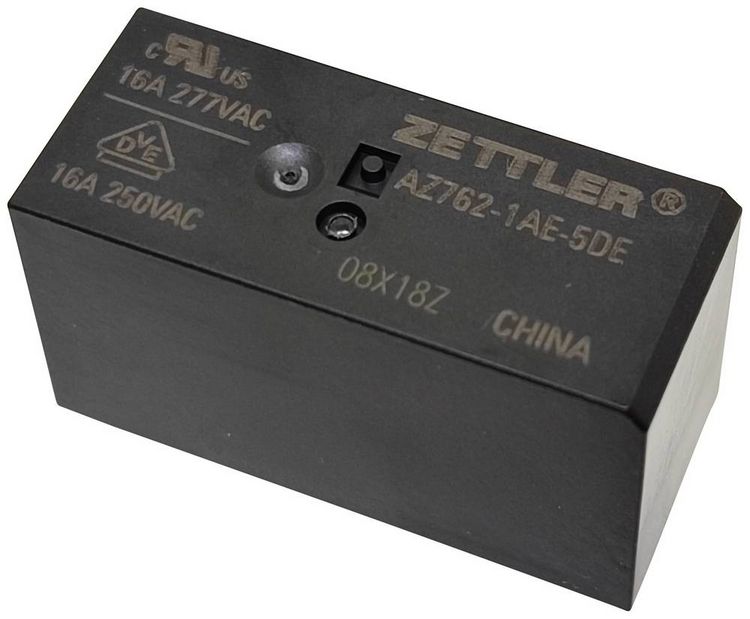 Produktbild: Zettler Electronics AZ762-1AE-18DE Printrelais 18 V/DC 16A 1 Schlie&szlig;er