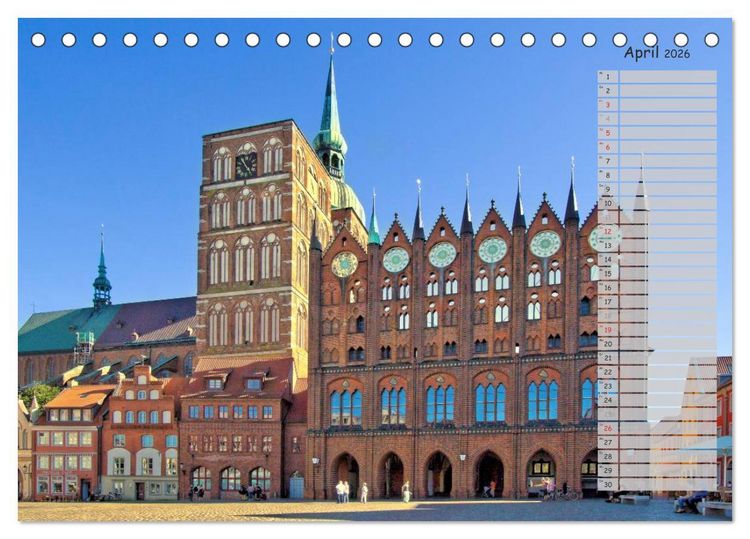 Produktbild: Stralsund. Das Tor zur Insel R&uuml;gen (Tischkalender 2026 DIN A5 quer), CALVENDO Monatskalender