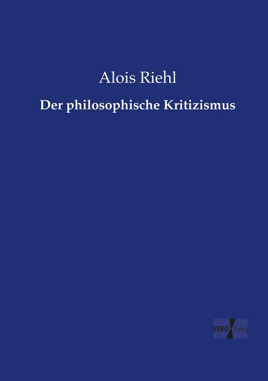 Produktbild: Der philosophische Kritizismus