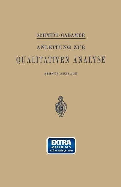 Produktbild: Anleitung zur Qualitativen Analyse