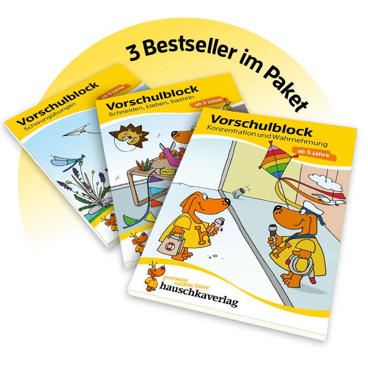 Produktbild: Vorschulblock-Paket ab 5 Jahre - Feinmotorik und Konzentration trainieren