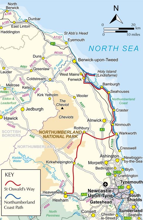 Produktbild: Walking St Oswald's Way and Northumberland Coast Path