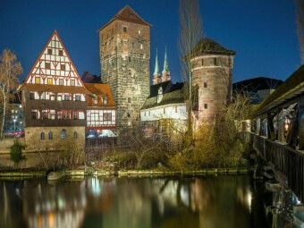 Produktbild: CALVENDO Puzzle N&uuml;rnbergs Altstadt bei Nacht | 1000 Teile Lege-Gr&ouml;&szlig;e 64x48cm Foto-Puzzle f&uuml;r gl&uuml;ckliche Stunden