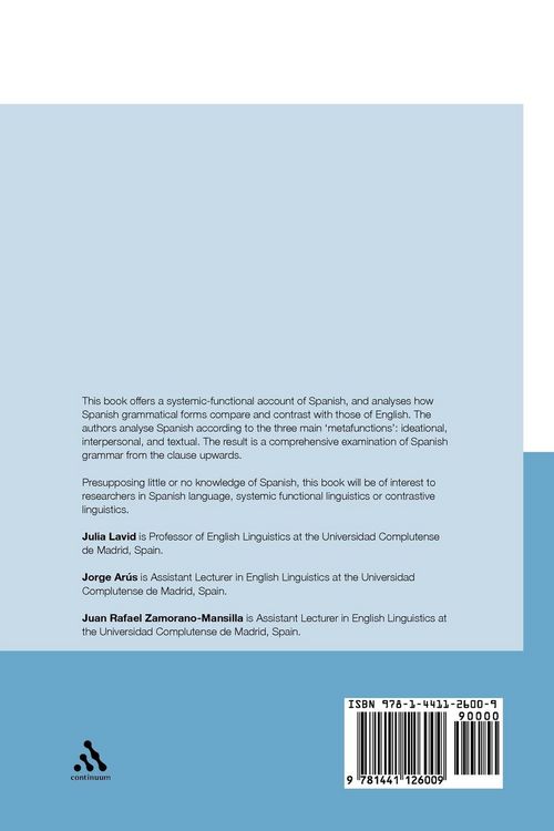 Produktbild: Systemic Functional Grammar of Spanish
