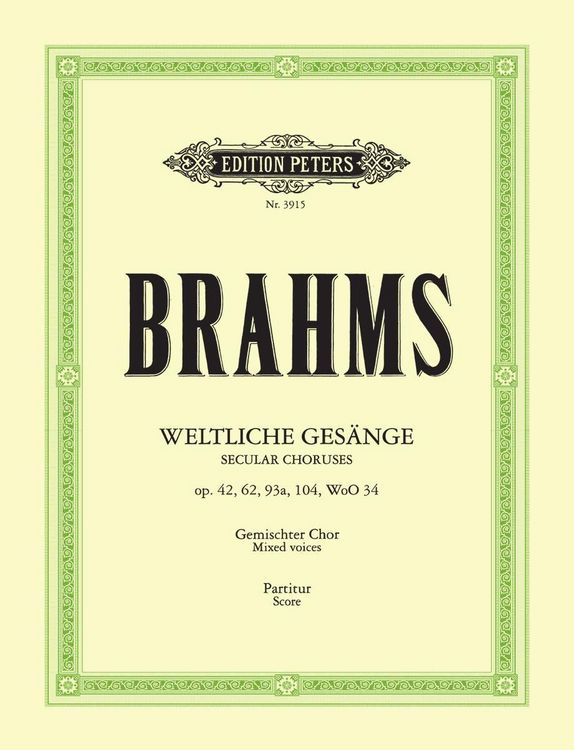 Produktbild: Brahms, J: Weltliche a-cappella Ges&auml;nge
