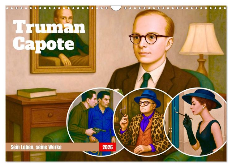 Produktbild: Truman Capote (Wandkalender 2026 DIN A3 quer), CALVENDO Monatskalender