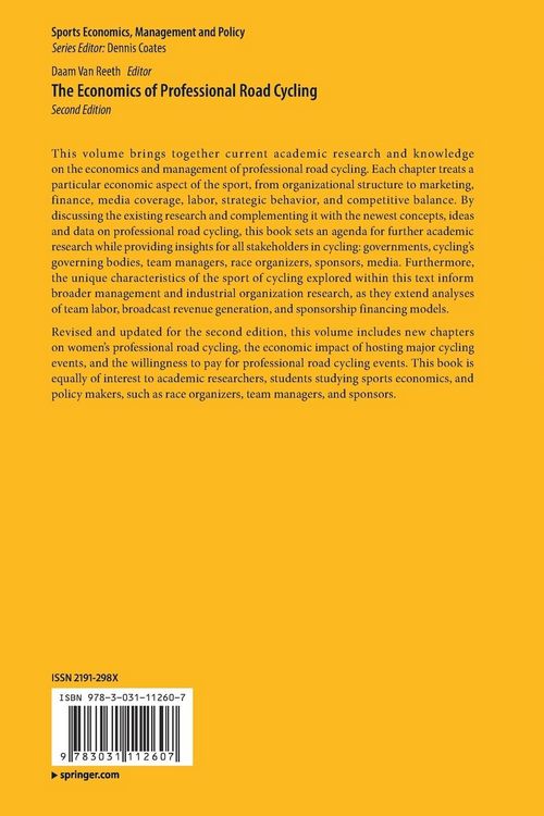 Produktbild: The Economics of Professional Road Cycling