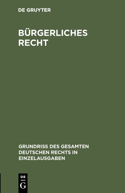 Produktbild: B&uuml;rgerliches Recht
